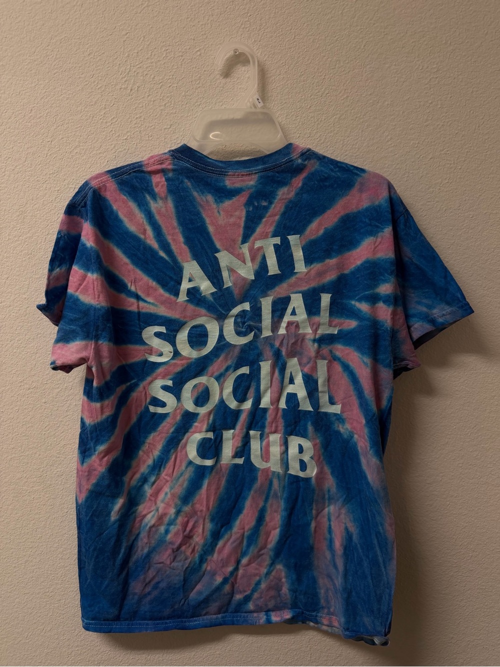 Anti Social Social Club Blue & Pink Tie-Dye Short Sleeve Tee